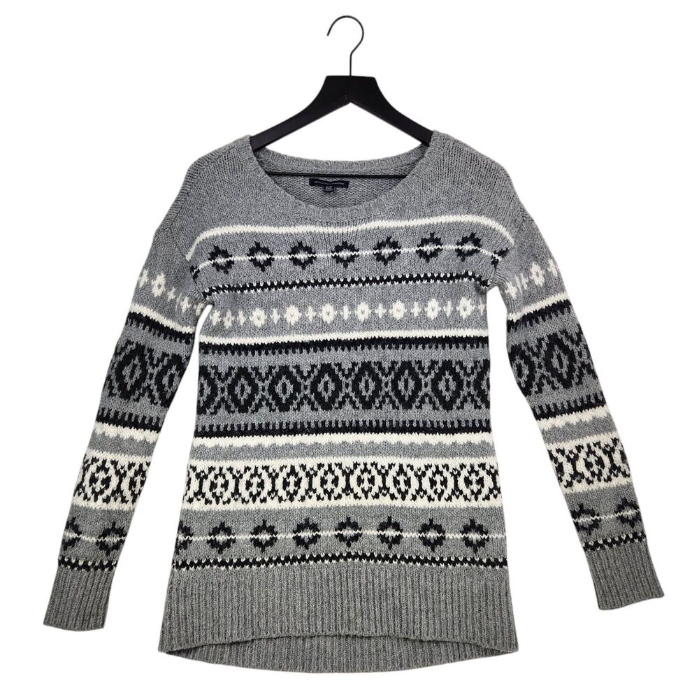 American Eagle Outfitters Nordic Sweater XS Chunky Knit Fair Isle Cabin Oversize